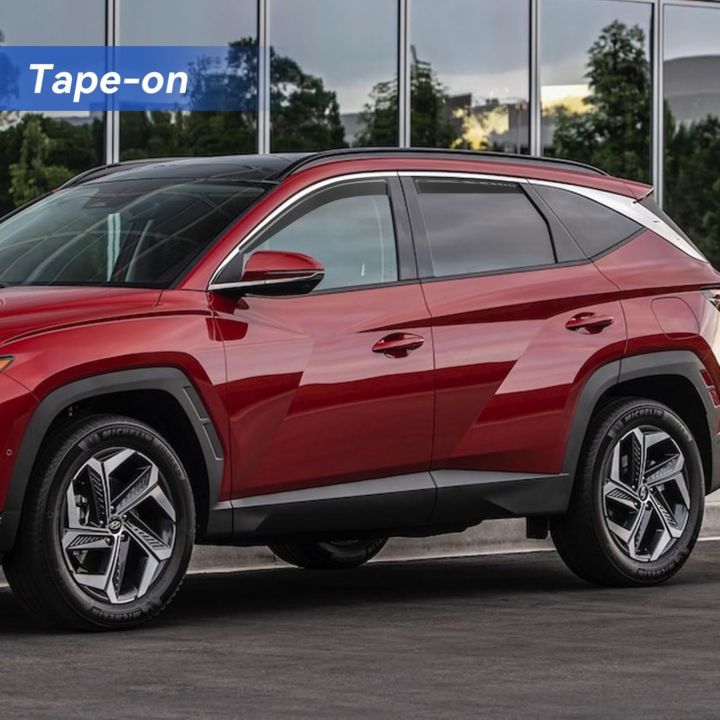 Window Visors Rain Guards for 2022 2023 2024 2025 Hyundai Tucson, Out-Channel Window Vent Wind Deflectors Visors Shades for 22 23 24 25 Tucson SE SEL N-Line Limited