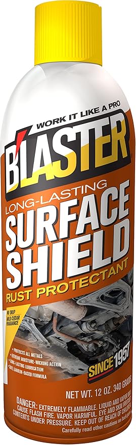 Blaster Surface Shield Complete Corrosion Protection for Long Lasting Automotive Undercoating Applications, 12 oz Aerosol, Pack of 6