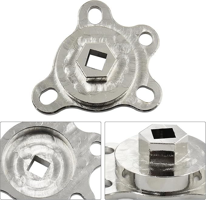 Crankshaft Turning Tool Engine Rotation Adapter Tool Compatible with Chevy Ford V8 Engines