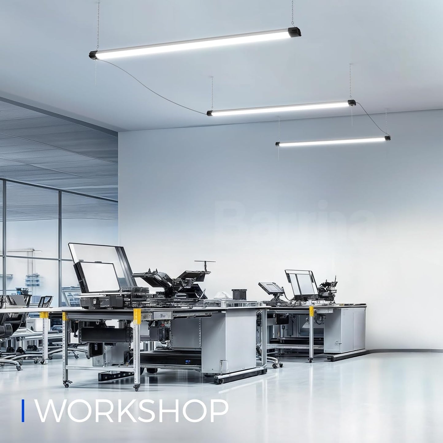 Barrina BS84 LED Shop Lights for Workshop 4FT, 84W, 10000LM, 6500K Utility Shop Lights, Pull Chain ON/Off, Hanging or Flush Mount, ETL, 10 Packs