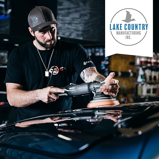 5.5" SDO Orange Foam Light Cutting Pad (2-Pack) – Lake Country Manufacturing – Premium Standard Duty Orbital Finishing Pad for Painted Surfaces – Fits 5" Backing Plate