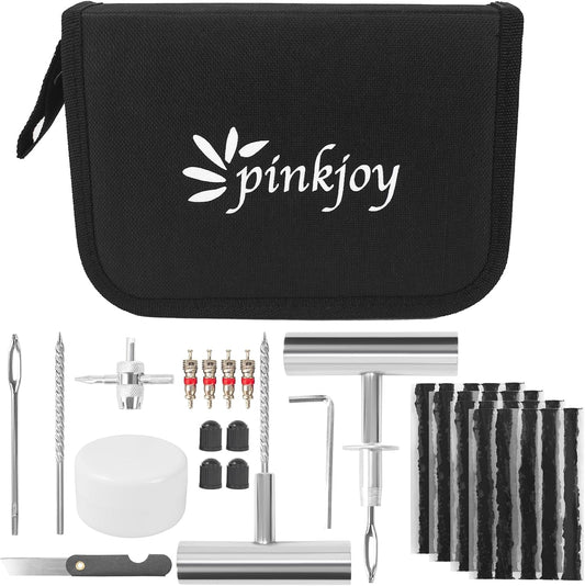 PINKJOY Tire Plug Kit with Plugs 36 Pcs for Car, Motorcycle, ATV, Jeep, Truck, Tractor Flat Tire Puncture Repair Tools