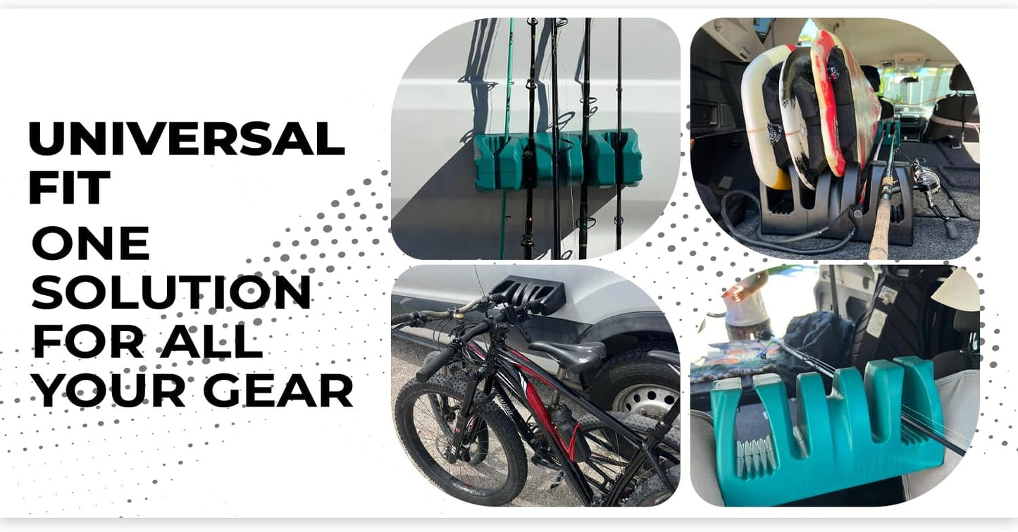 Magnetic Surfboard & Fishing Pole Holder – Vertical & Horizontal Storage Rack for Cars, Trucks & Garages – Heavy-Duty, Non-Slip Mount for Rods, Bicycles, Skis, Tools & More