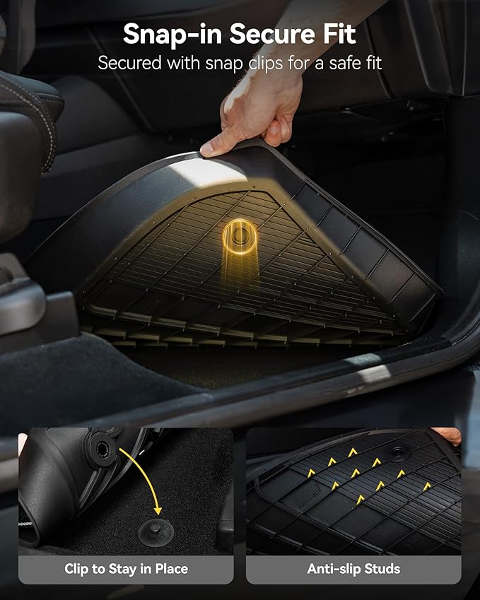 3W Floor Mats & Cargo Liner Fit for Tesla Model S 2021-2025 2026 All Weather TPE Custom Fit Floor Liners for 1-3 Rows and Trunk Full Set Car Mats Black