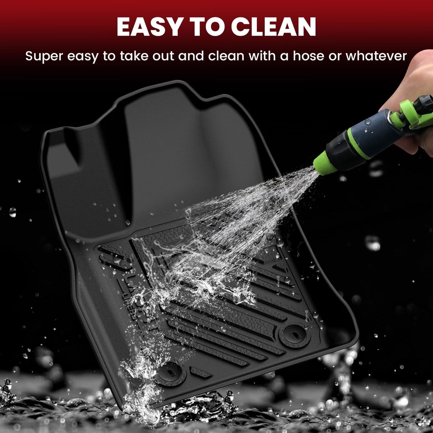 LASFIT Floor Mats Set for Jeep Grand Cherokee 2015 2014 2013, All Weather TPE Custom Fit Car Mats Floor Liners Seatback Cargo Liner Cargo Mat Black