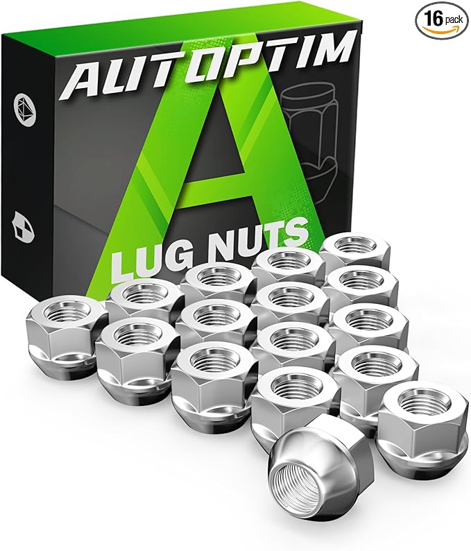 M10x1.25 Open End Lug Nuts - Replacement for Polaris Sportsman Can-Am Commander Maverick Outlander Renegade Honda TRX Kawasaki ATVs Wheel, Chrome 16PCS 17mm Hex Conical Bulge Seat Lug Nuts