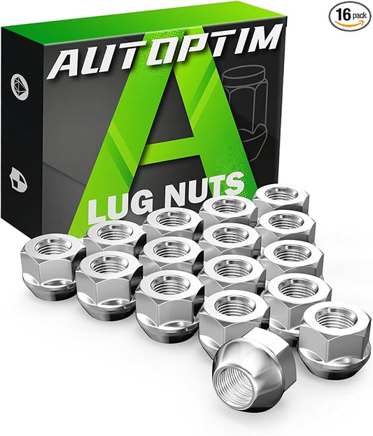 M10x1.25 Open End Lug Nuts - Replacement for Polaris Sportsman Can-Am Commander Maverick Outlander Renegade Honda TRX Kawasaki ATVs Wheel, Chrome 16PCS 17mm Hex Conical Bulge Seat Lug Nuts
