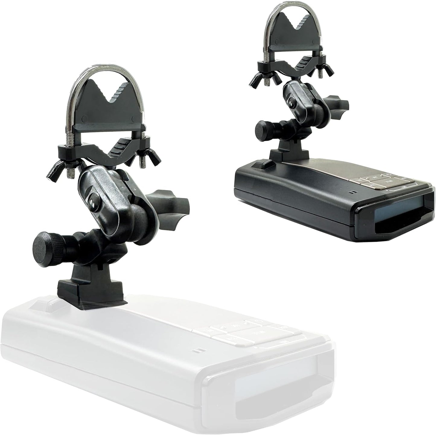 Newly Revised M1 M2 Camera Compatible - UBolt Rearview Mirror Stem Mount w/Magnetic Cradle for Escort IX IXc Max360C MKII Max3 Max4 MaxCam Redline EX GT360 Cobra DualPro RAD700i Radar Detectors