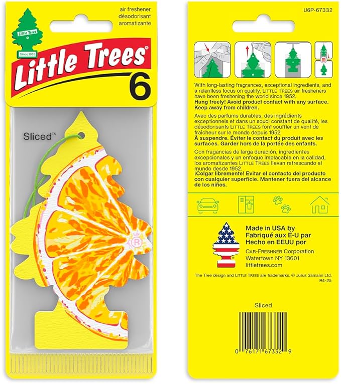 LITTLE TREES Car Air Freshener | Hanging Tree Provides Long Lasting Scent for Auto and Home | Sliced, 24 Air Fresheners