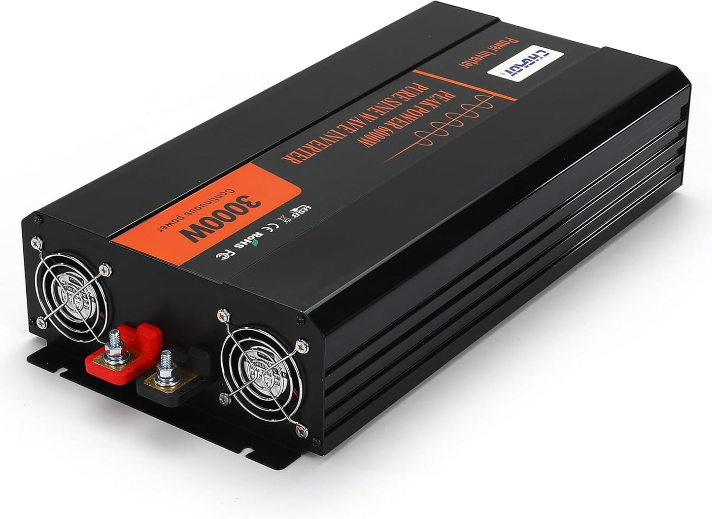3000W Pure Sine Wave Inverter 12V DC to 120V AC Converter for Home, RV, Truck, Off-Grid Solar Power Inverter with Built-in 5V/2.1A USB, Reliable Cable, Remote Controller
