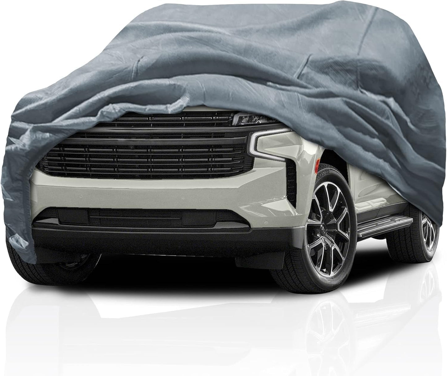 Supreme Full Car Cover - Semi Custom Fit for Tahoe 2015-2020 SUV 4-Door | All-Weather Protection: Waterproof, Dustproof, Windproof, UV-Resistant | Includes Accessories