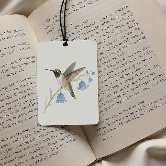 Hummingbird & Floral Car Air Freshener 4 Pcs, Watercolor Nature - Inspired Hanging Air Freshener for for Cars Closet Drawer Books, Car Accessories Mirror Decor for women.