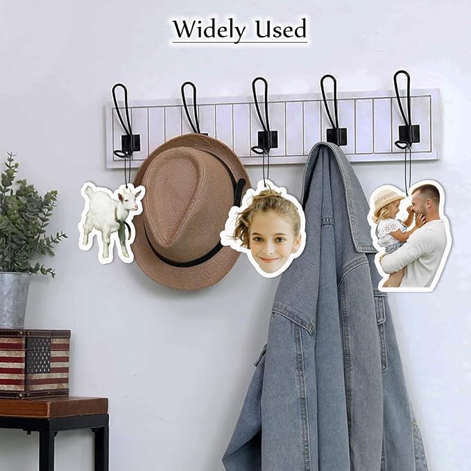 6pcs Custom Air Fresheners with Picture, Custom Air Fresheners, Personalized Double Sided Photo Air Freshener, Personalized Air Freshener for Car Wardrobe Bathroom Hanging Ornaments