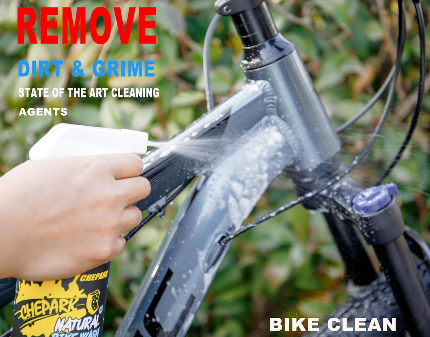 Cleaning Kit-Bike Wash & Drivetrain Essentials Kit with bike clean,Bicycle Degreaser,dry Lubricant,Cleaning Brush Tool-Bike Maintenance for Mountain Road Gravel Bikes