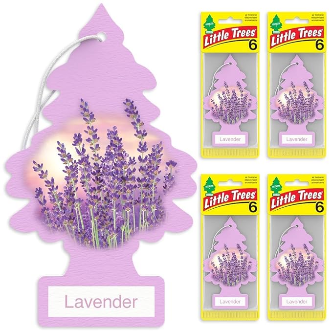 LITTLE TREES Car Air Freshener | Hanging Tree Provides Long Lasting Scent for Auto and Home | Lavender, 24 Air Fresheners