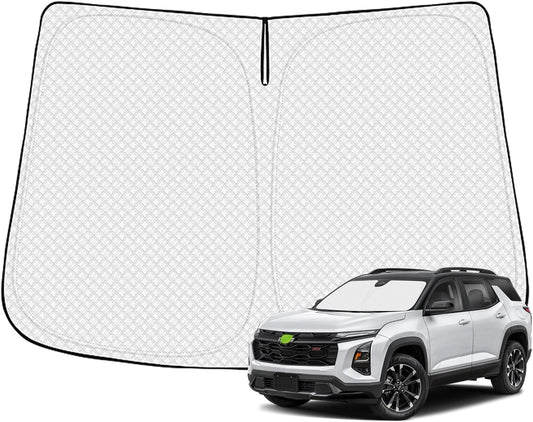 Windshield Sun Shade for 2025 2026 Chevrolet/Chevy Equinox Accessories Thicken 6-Layer Front Window Sunshade Cover Sun Visor Protector Foldable Block UV Rays Keep Vehicle Cool