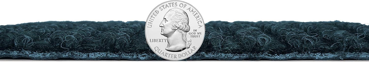 KOECKRITZ Heavy Duty Durable All Weather Indoor/Outdoor Non Slip Entrance Mat Rugs and Runners for Office Business Building Home Garage Front Door - 2' x 10' Blue