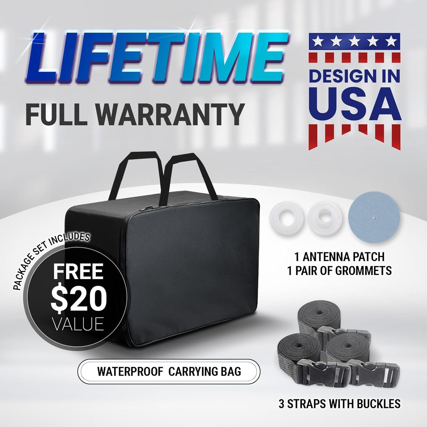 iCarCover Custom Car Cover for Pontiac Parisienne 4-Door (1971-1976) Waterproof All-Weather Rain Snow UV Sun Protector Full Exterior Indoor Outdoor Car Cover (Stripe - Gray/Black)