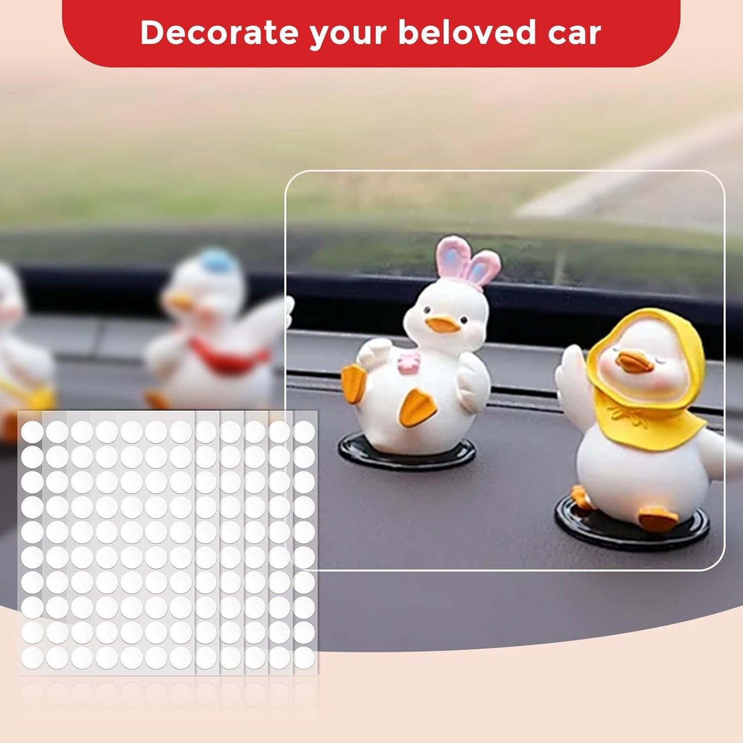 420pcs Double Sided Tape Wall Nano Sticky Dots Mounting Putty Two Sided Adhesive Strips Museum Putty Sticky Tack No Traces - Crafts Poster Decoration Picture Hanging Crafting Party - 0.8" Round