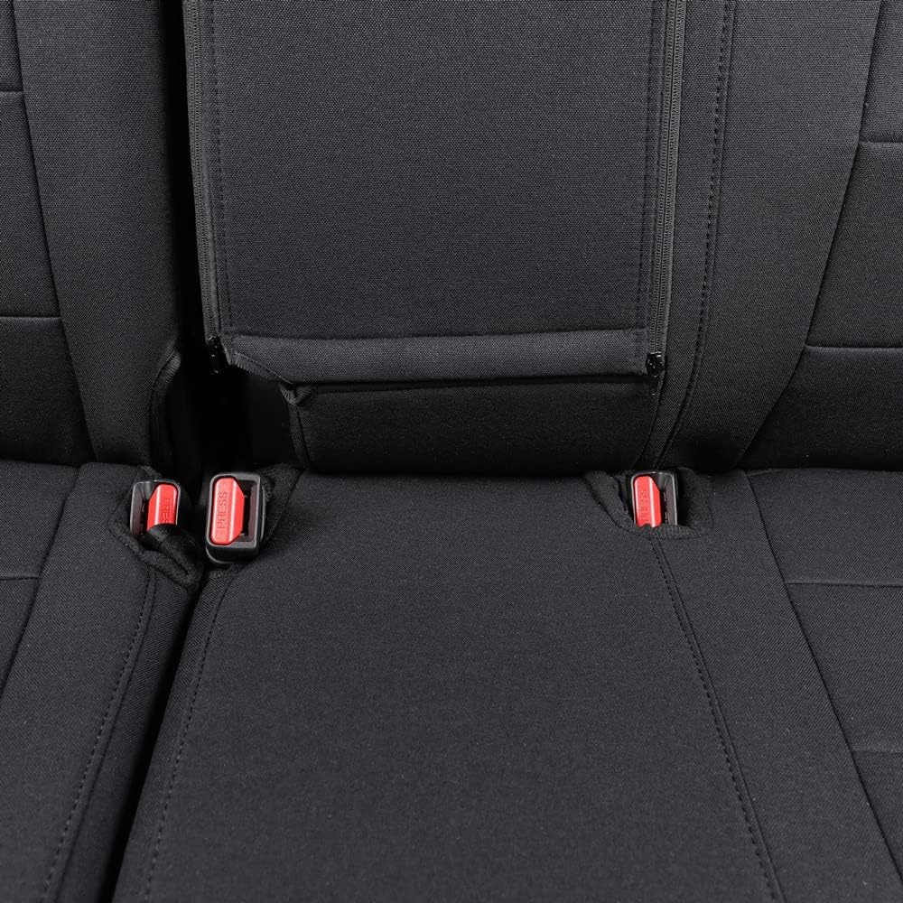 coverdream CRV Seat Covers Custom Fit for 2017-2021 2022 Honda CRV LX, EX, SE, EX-L,Touring,Hybrid,Full Coverage Polyester Car Seat Protector(Full Set,Black)