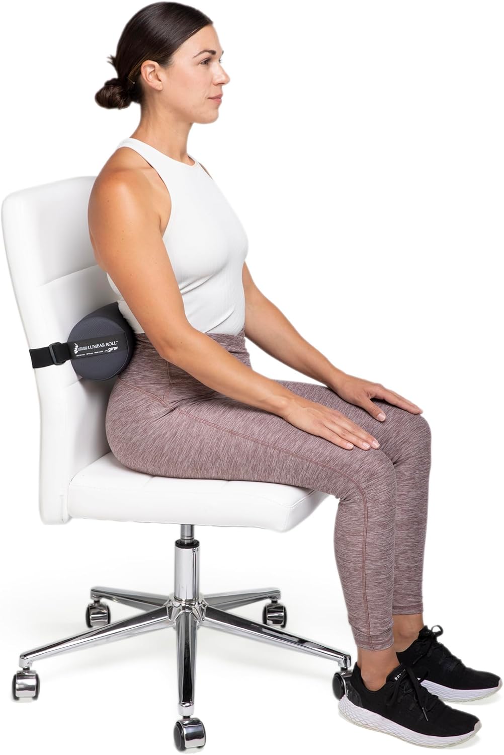 OPTP The Original McKenzie Lumbar Roll – USA-Made Low Back Lumbar Support for Office Chair & Car Seat Back Support Cushion. The Preferred Lumbar Pillow by Physical Therapists - Firm Density