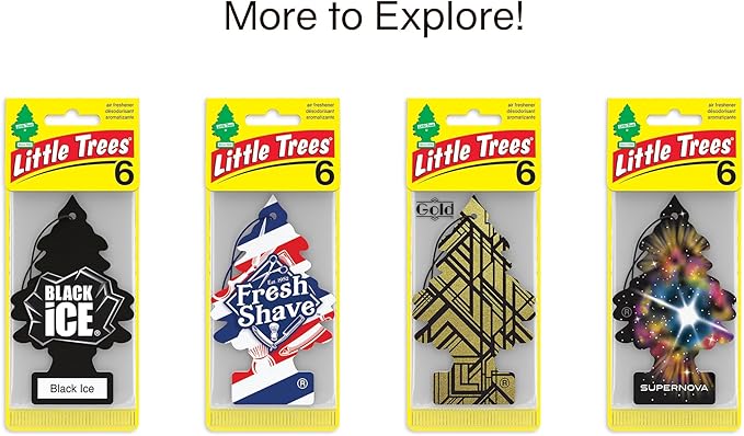 LITTLE TREES Car Air Freshener | Hanging Tree Provides Long Lasting Scent for Auto and Home | Rose Thorn, 24 Air Fresheners