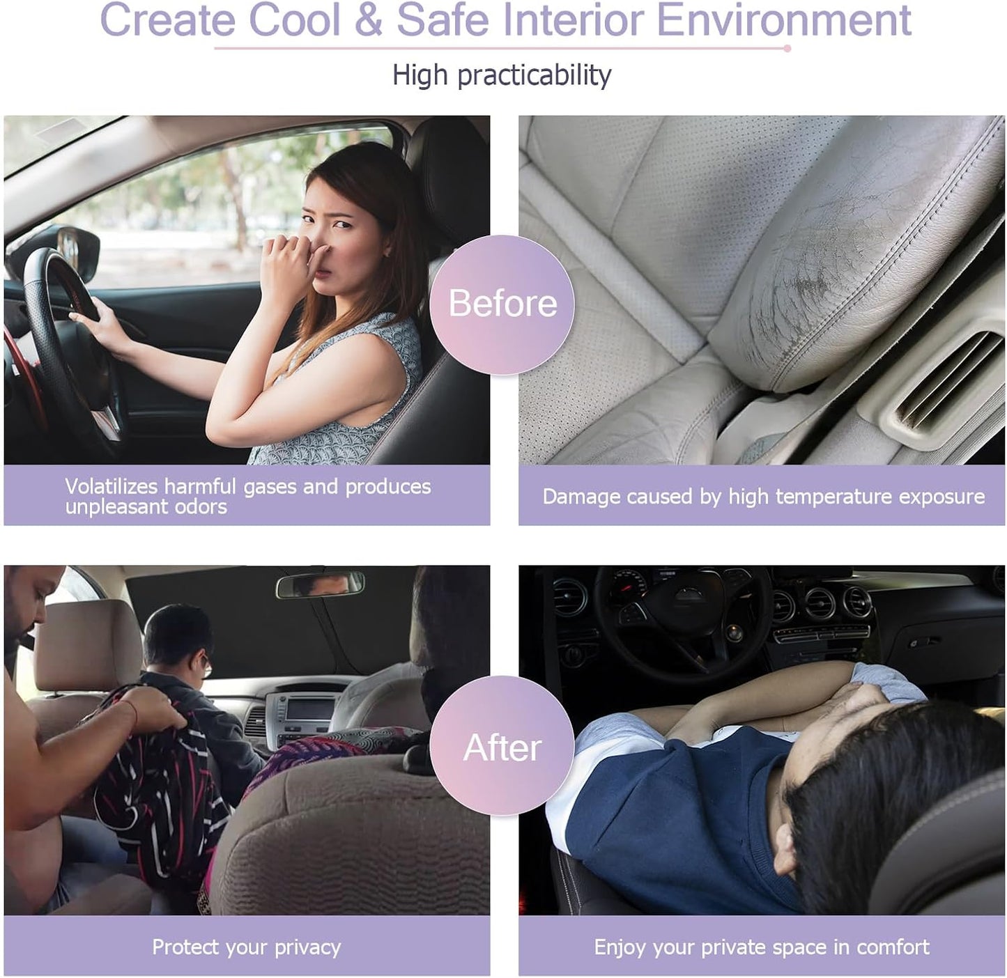 LUWU for 2019-2025 S60 V60 Windshield Sun Shade 2025 S60 V60 Windshield Sunshades Car Sun Visor Block UV Ray Front Window Sunshade