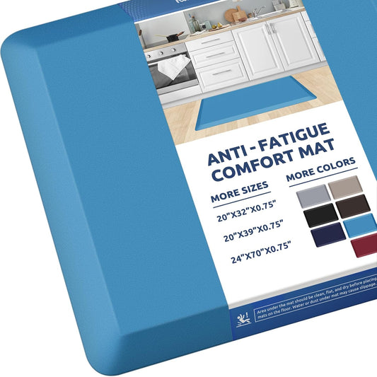 KitchenClouds Kitchen Mat Cushioned Anti Fatigue Rug 20"x32" Waterproof, Non Slip, Standing and Comfort Desk/Floor Mats for House Sink Office (Green)