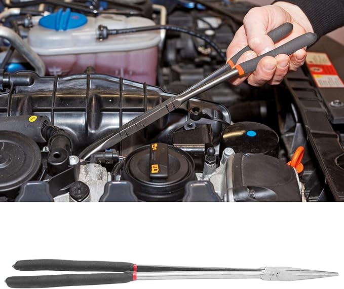 16 Inch Long Reach Pliers,Extra Long Needle Nose Pliers,Tool Steel Long Reach Pliers with Nonslip Handle for Working in Tight Spaces