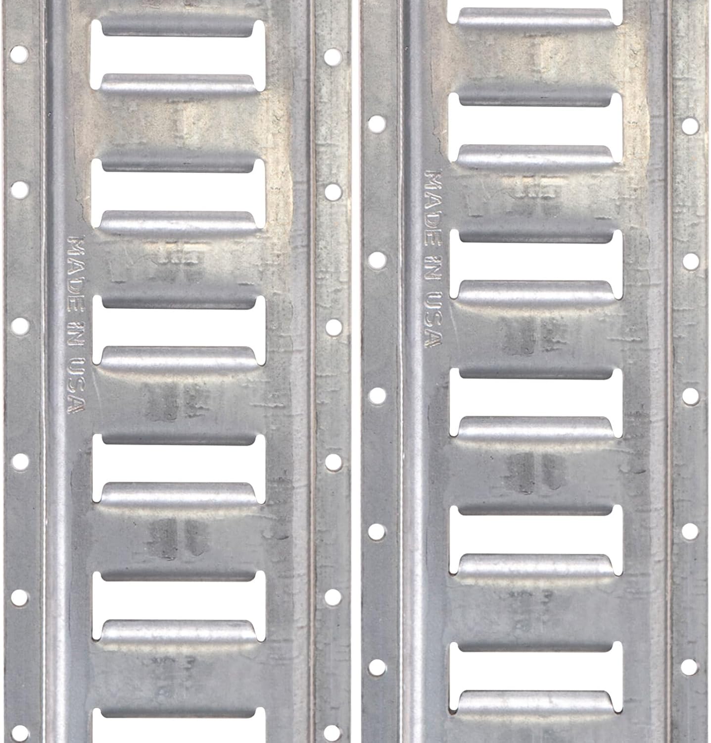 US Cargo Control E-Track, Made in USA, 12 Gauge Steel 5 FT Galvanized Rails (2-Pack) - Horizontal E-Track Rails for Trailers, Garages, Cargo Vans - 6,000 Pounds Break Strength Per Slot