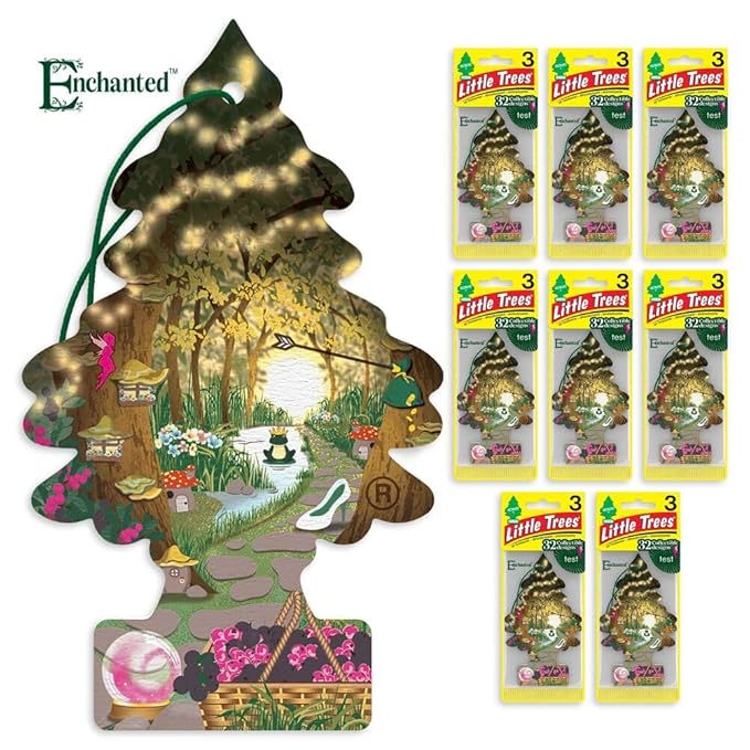 Little Trees Car Air Freshener | Hanging Tree Provides Long Lasting Scent for Auto and Home | Enchanted, 24 Air Fresheners