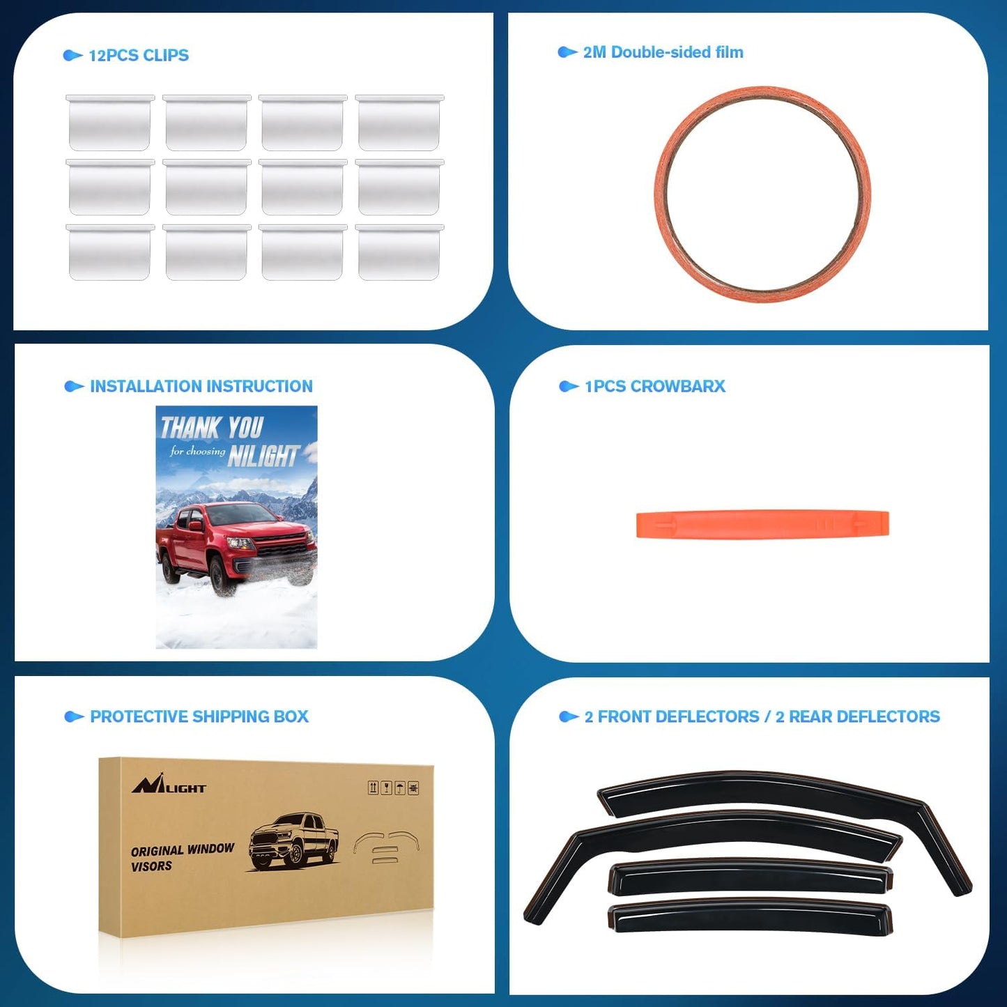 Nilight Vent Window Visors for Crosstrek 2018-2023 Impreza Hatchback 2017 2018 2019 2020 2021 2022 2023, in-Channel Rain Guards, Original Window Deflectors-4PCS