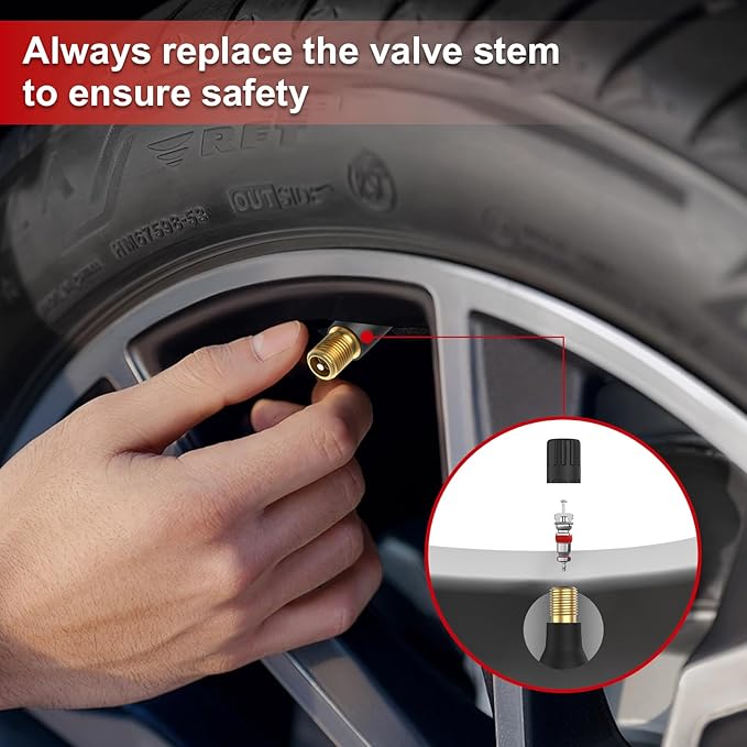 SUNSOUL TR412 5pcs Brass Stem EPDM Rubber Snap-in Short Tire Valve Stem for 0.453 Inch 11.5mm Rim Holes