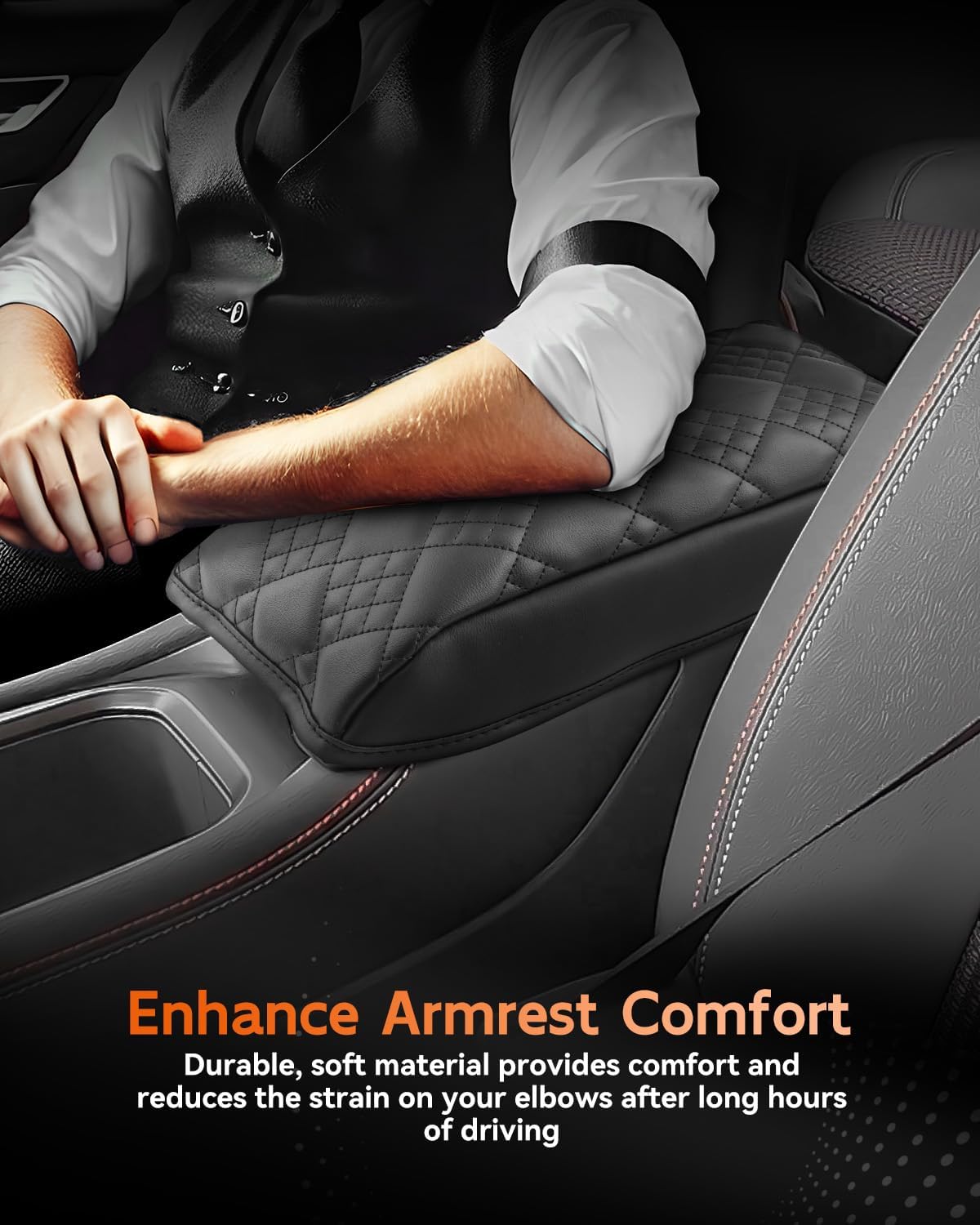 CDEFG for 2025 2026 Nissan Kicks Center Console Cover Armrest Box Cover for Kicks (S, SV, SR) 2025+ Accessories Console Arm Rest Protector Thickened