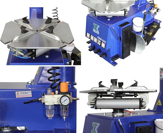 XK-New 2.0 Horsepower Tire Changer Wheel Changers Machine Combo Balancer Rim Clamp 580-690 with 36 Month Part Replacements