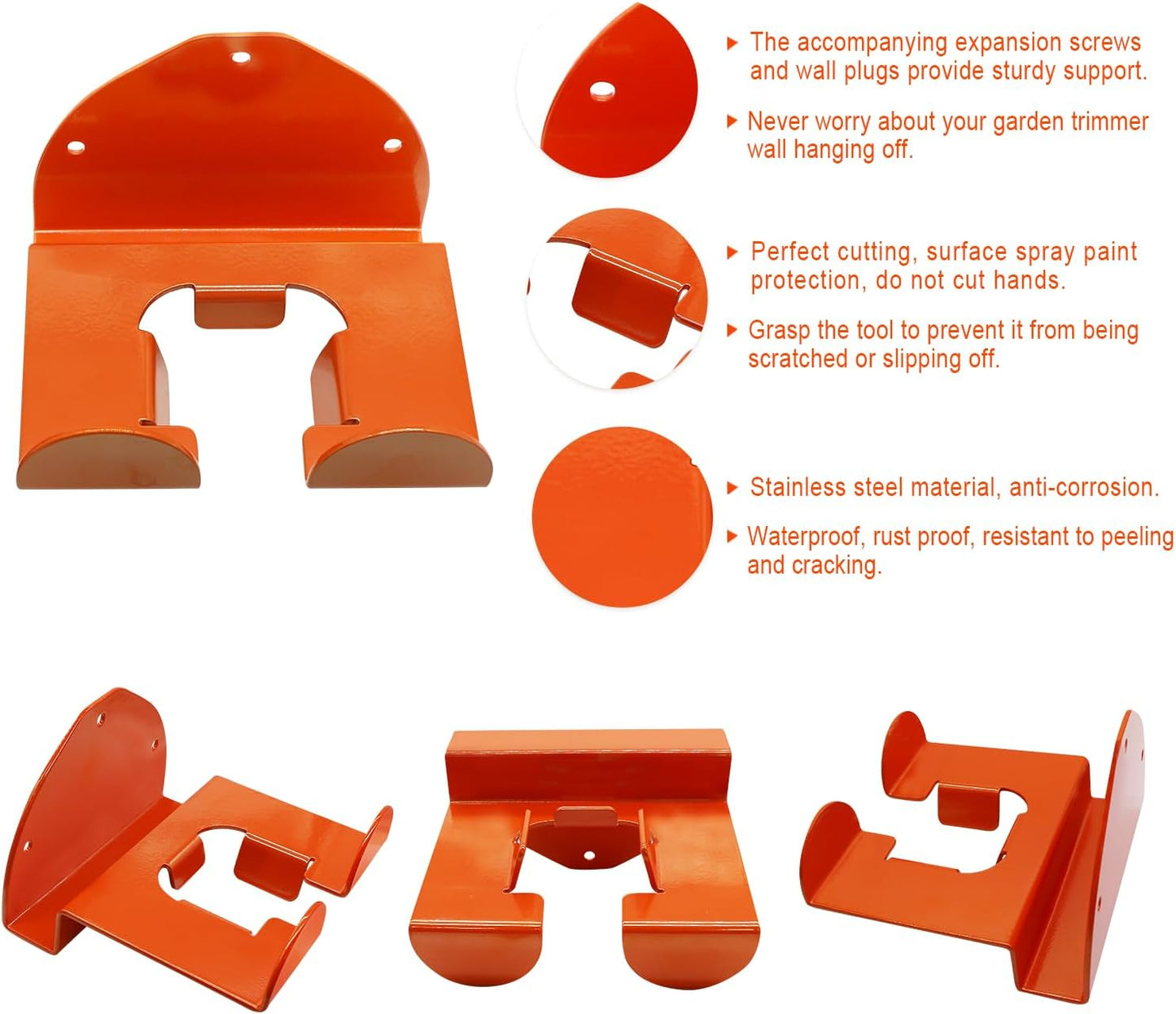 Weedeater Hanger, 1 Pack Weed Eater Hanger For Wall, Heavy Duty Weed Eater Wall Mount for Garage, Garage Organization Storage Shed Organizer Mounted Trimmer Rack