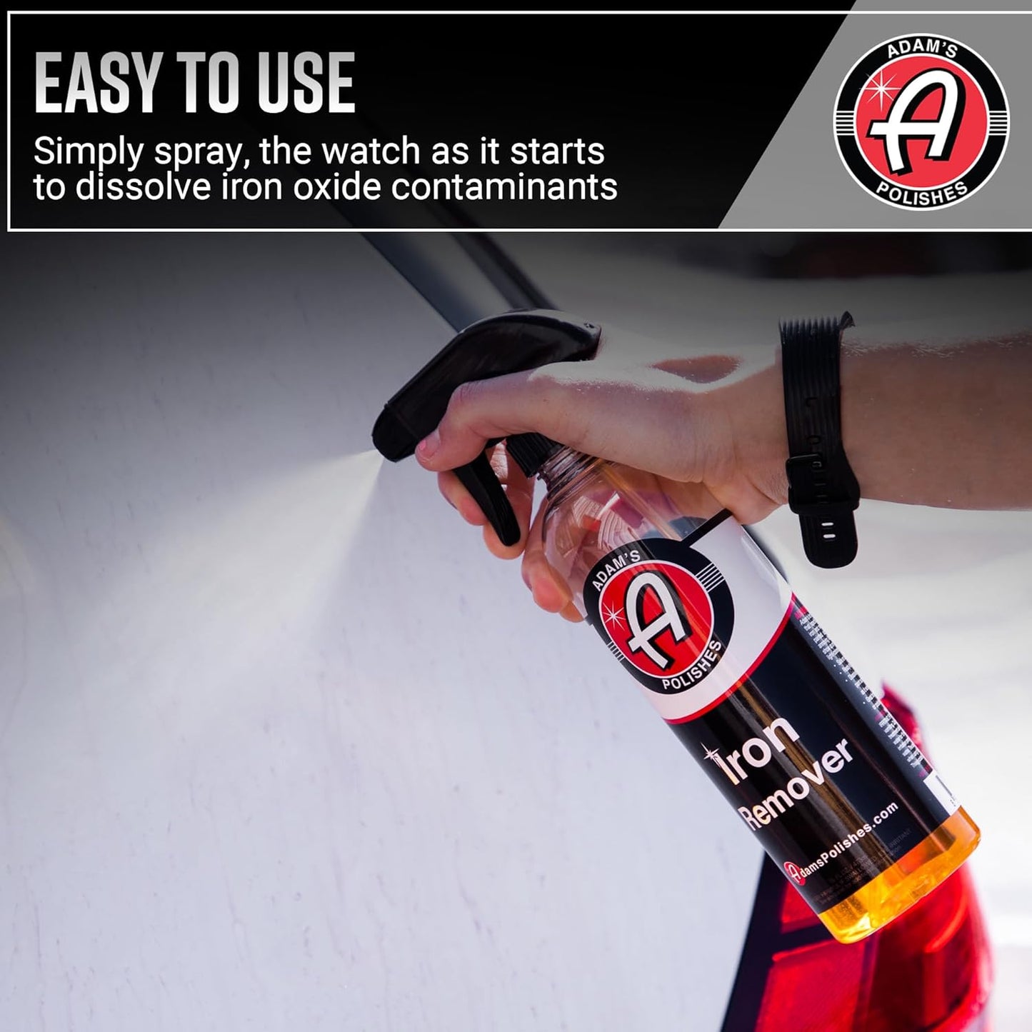 Adam's Iron Remover (16oz, 2 Pack) - Fallout & Iron Remover Spray for Car Detailing Removes Iron Particles in Auto Paint, Wheels, Motorcycle, RV & Boat - Use Before Clay Bar, Wax or Car Wash