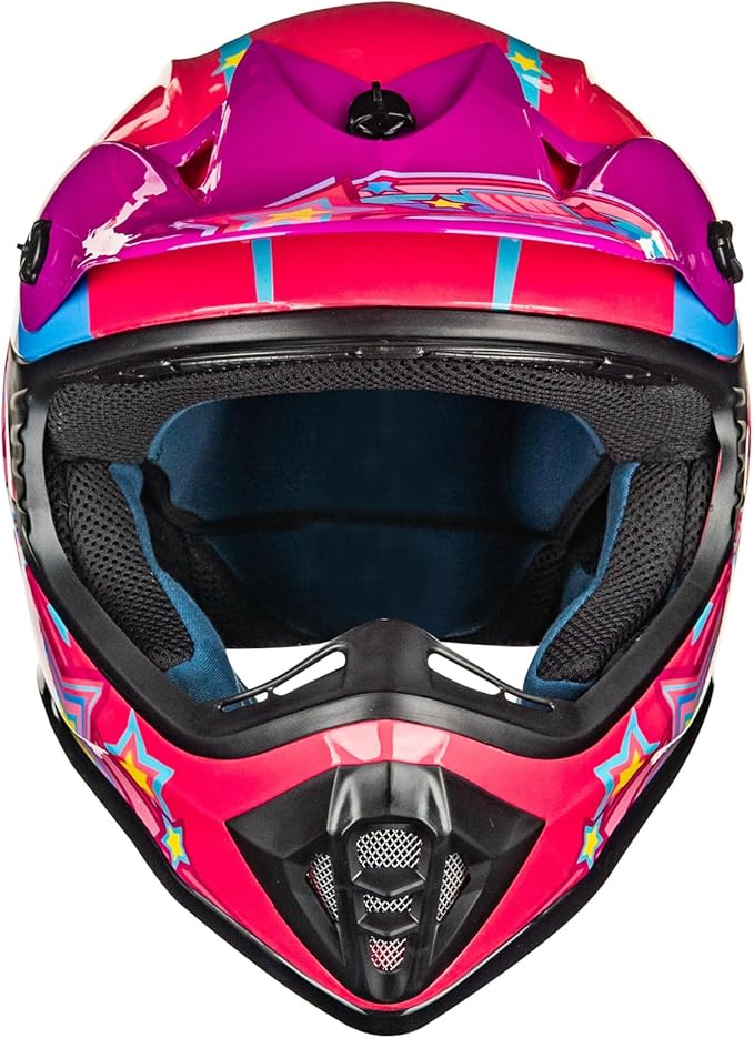 ILM Youth & Kids Dirt Bike Helmets Motocross ATV Dirtbike BMX MX Offroad Full Face Motorcycle Helmet, DOT Approved Model 128YS (Pony Pink, Youth-Large)
