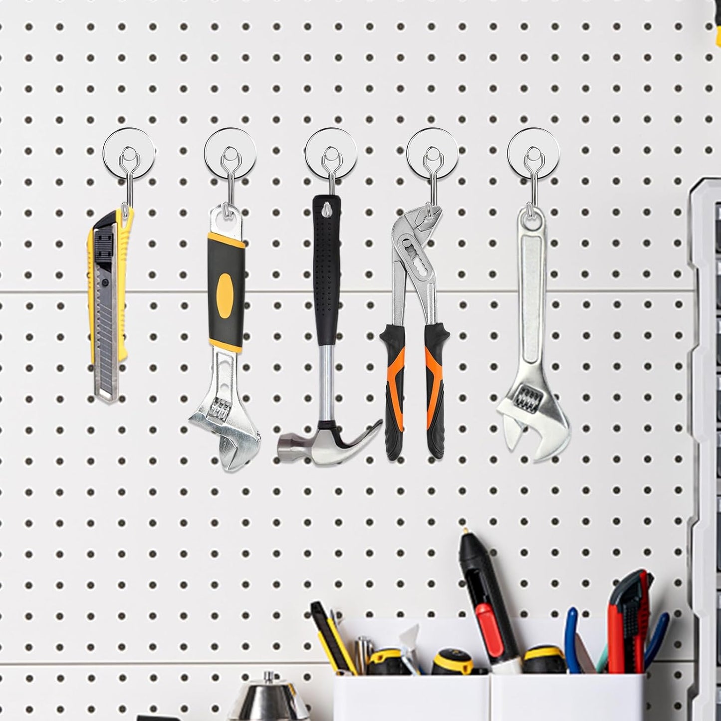 MIKEDE 110LB Magnetic Hooks, Neodymium Magnet Hooks for Hanging, Swivel Swing Magnetic Hook Heavy Duty, Strong Magnet with Hooks for Cruise, Kitchen, Camping, Door, Locker - 2 Pack