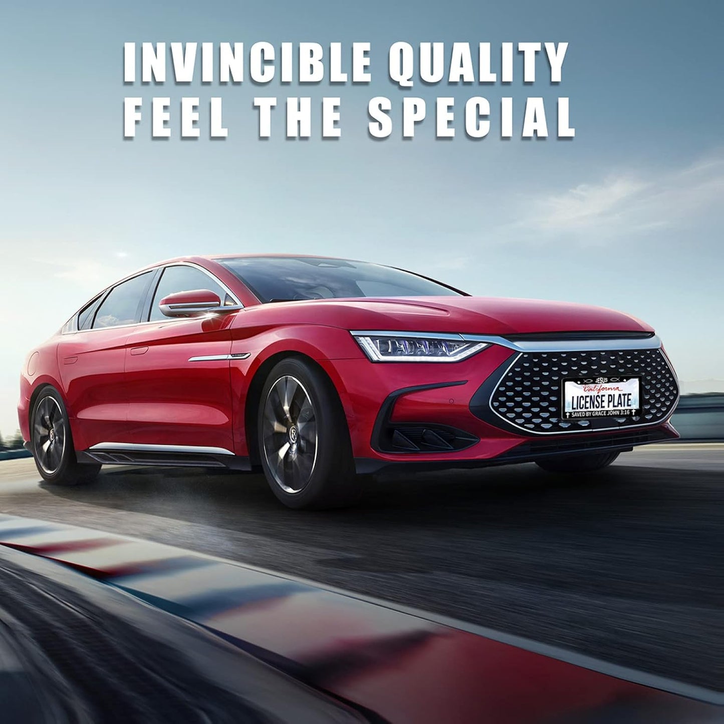 John 3:16 Jesus License Plate Frames Round Hole Personalise License Plate Frame Car Universal Accessories Stainless Steel Cars Decor 2 Holes and Screws Fits Standard US Vehicles Size 12.2 x 6 Inches