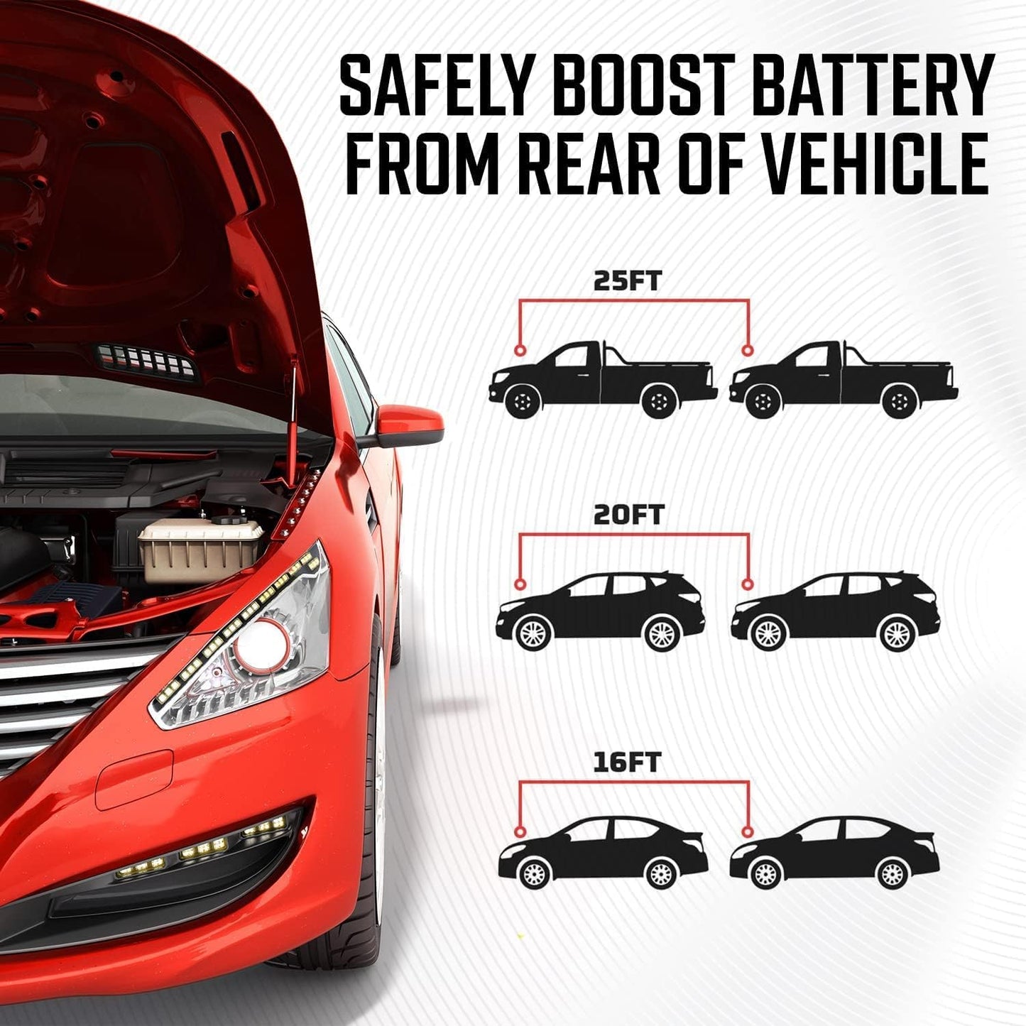 Energizer Jumper Cables for Car Battery, Heavy Duty Automotive Booster Cables for Jump Starting Dead or Weak Batteries with Carrying Bag Included (16-Feet (2-Gauge)