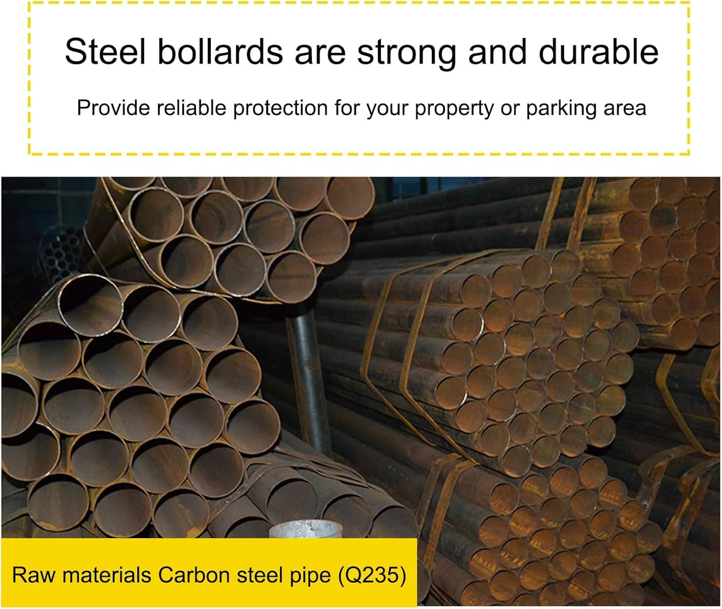 Safety Bollard Post, Spring Parking Post with Warning Stripes, Driveway Garage Security Post Barrier, Traffic Barricade Cones, for Indoor and Outdoor Parking(Yellow (3PCS))