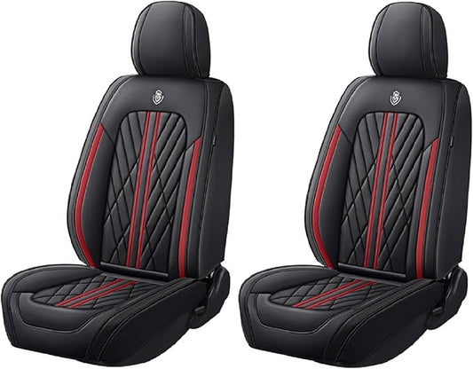 Universal Fit Waterproof Breathable Nappa Leather Automotive Vehicle Car Seat Covers Set Cushion Protector for Sedan SUV