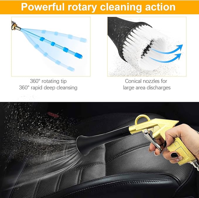 Air Compressor for Car Detailing Detailing Tool, High Pressure Air Gun Dry Cleaning Tool Kit, Air Gun, Car Clean Gun, Cleaning Gun, for Car Dry Cleaning