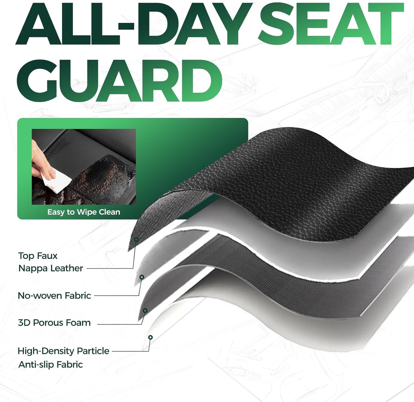 for Jeep Wrangler Seat Covers 4Door JL 2018 2019 2020 2021 2022 2023 2024 2025, Custom Fit Car Seat Cover Full Set, Luxury Waterproof Leather Seat Protectors, Black, W/O Rear Cup Holder