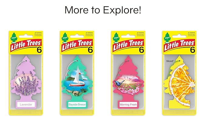 LITTLE TREES Car Air Freshener | Hanging Tree Provides Long Lasting Scent for Auto and Home | Summer Linen, 24 Air Fresheners