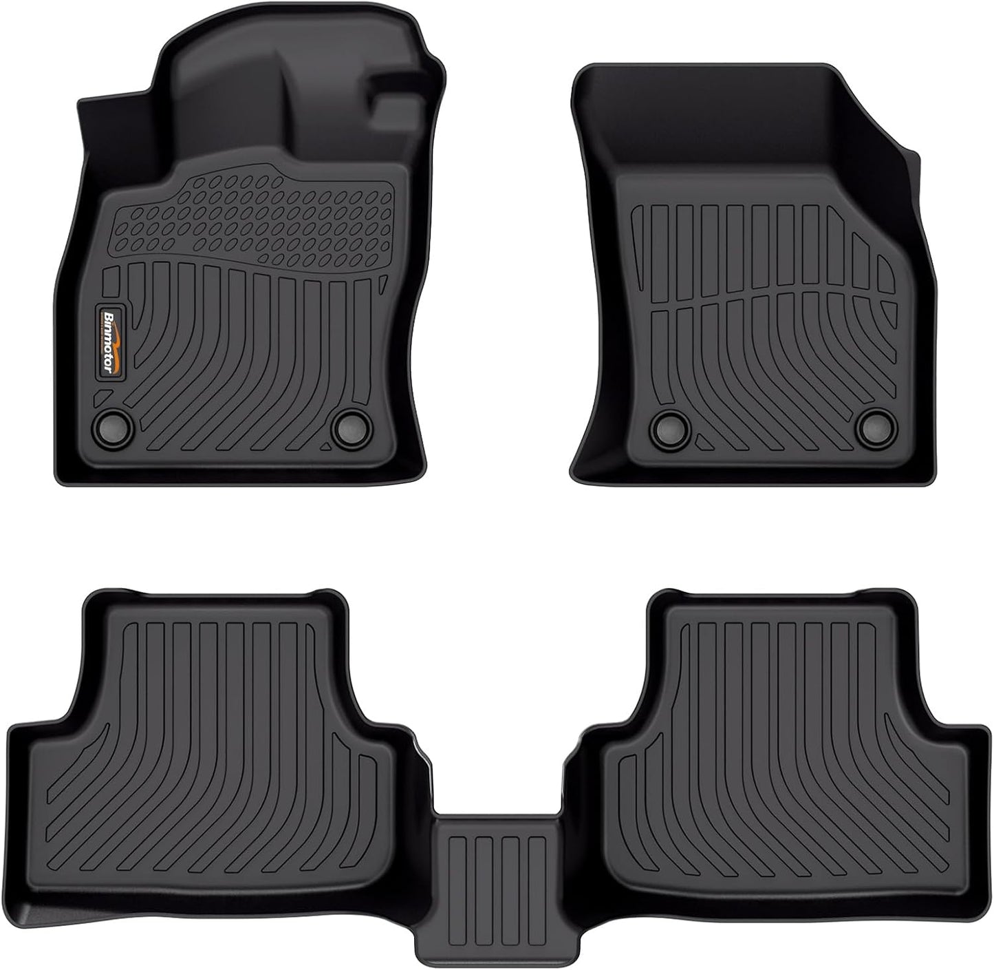 Binmotor-All Weather Floor Mats for 2015-2021 Volkswagen VW Golf/Golf Alltrack/Golf GTI/Golf R/Golf Sportwagen MK7,1st & 2nd Row Set,TPE Rubber Liners for Golf MK7 Accessories