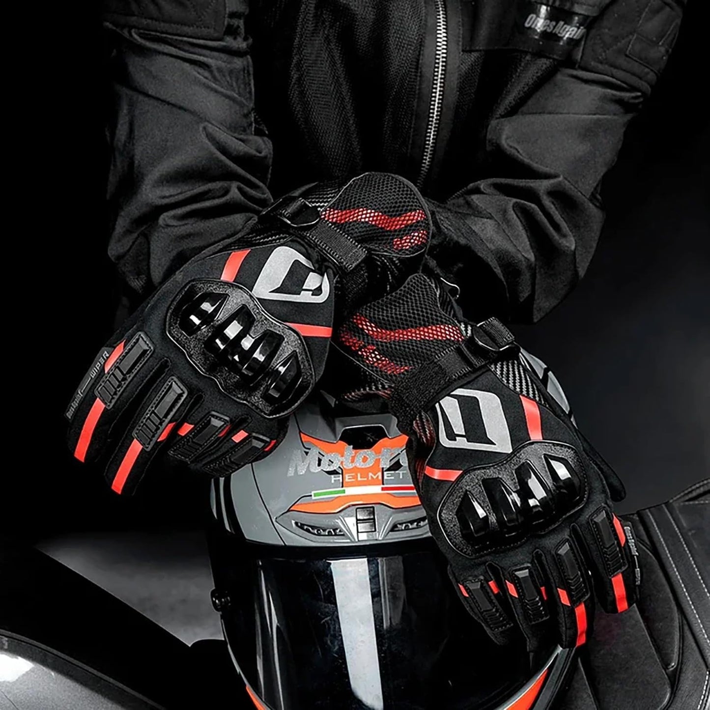 Motorcycle Gloves, Waterproof, Touch Screen, Men's Winter Gloves, ATV, UTV, Snowmobile, Skiing, Riding
