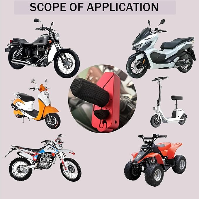 Motorcycle Throttle Lock - Heavy Duty Motorcycle Locks Anti Theft, Motorcycle Accessories for Moped Dirt Bike Scooter and ATV