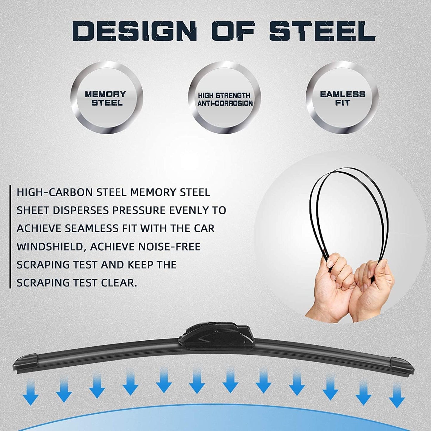 AUTOBOO 26"+19" Windshield Wipers with 11" Rear Wiper Blade Replacement for 2012 2013 2014 2015 2016 2017 Toyota Prius V -Original Factory Quality (Pack of 3)